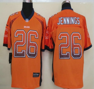 Nike Chicago Bears #26 Tim Jennings Drift Fashion Orange Elite Jersey