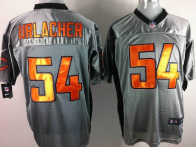 Nike Chicago Bears 54 Brian Urlacher Gray Elite Jersey
