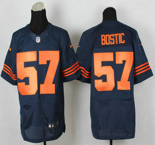 Nike Chicago Bears #57 Jon Bostic Blue With Orange Elite Jersey