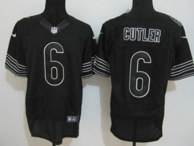 Nike Chicago Bears 6 Jay Cutler Black 2012 Nike NFL Elite Jersey
