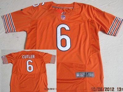 Chicago Bears 6 Jay Cutler Orange 2012 Nike NFL Elite Jerseys 