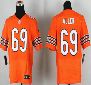 Nike Chicago Bears #69 Jared Allen Orange Elite Jersey