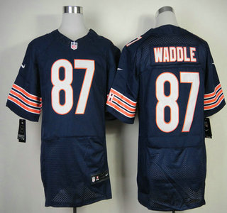 Nike Chicago Bears #87 Tom Waddle Blue Elite Jersey