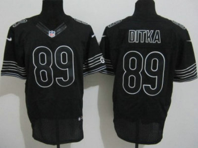 Nike Chicago Bears 89 Mike Ditka Black 2012 Nike NFL Elite Jersey