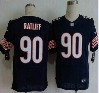 Nike Chicago Bears #90 Jay Ratliff Blue Elite Jersey