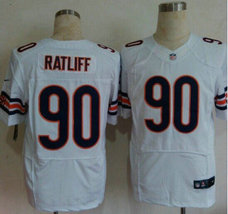 Nike Chicago Bears #90 Jay Ratliff White Elite Jersey