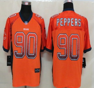 Nike Chicago Bears #90 Julius Peppers Drift Fashion Orange Elite Jersey