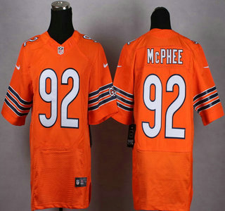 Nike Chicago Bears #92 Pernell McPhee Orange Elite Jersey