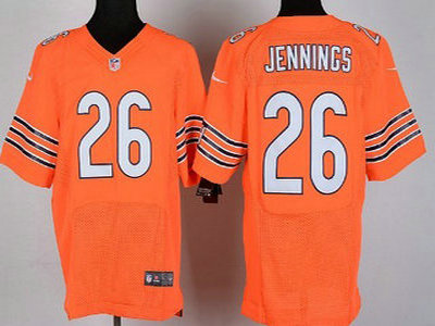 Nike Chicago Bears 26 Tim Jennings Orange Elite Jersey