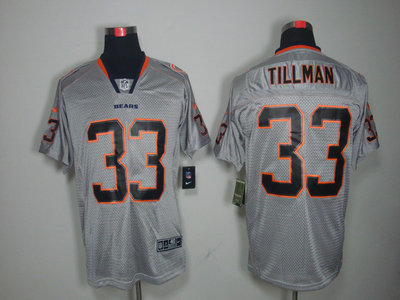 Nike Chicago Bears 33 Charles Tillman Lights Out Gray Elite Jersey