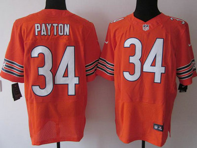 Nike Chicago Bears 34 Walter Payton Orange 2012 Nike NFL Elite Jersey