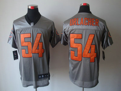 Nike Chicago Bears 54 Brian Urlacher Grey Shadow Elite Jersey
