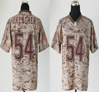 Nike Chicago Bears #54 Brian Urlacher US.Mccuu 2013 Camo Elite Jersey