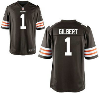 Nike Cleveland Browns #1 Justin Gilbert Brown Elite Jersey