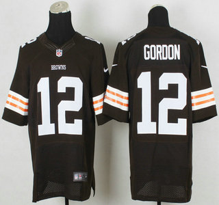 Nike Cleveland Browns #12 Josh Gordon Brown Elite Jersey