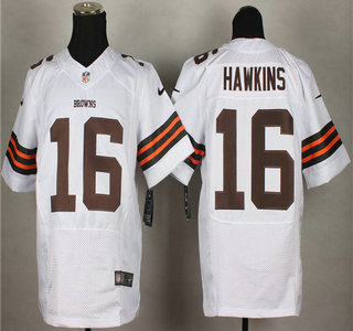 Nike Cleveland Browns #16 Andrew Hawkins White Elite Jersey