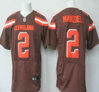 Nike Cleveland Browns #2 Johnny Manziel 2015 Brown Elite Jersey