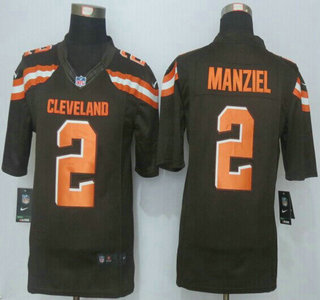 Nike Cleveland Browns #2 Johnny Manziel 2015 Brown Limited Jersey