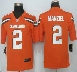 Nike Cleveland Browns #2 Johnny Manziel 2015 Orange Limited Jersey
