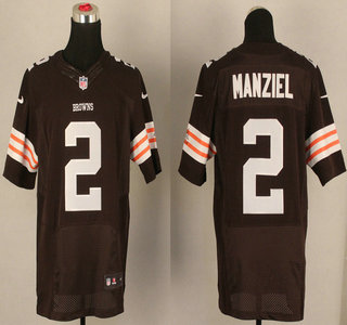 Nike Cleveland Browns #2 Johnny Manziel Brown Elite Jersey