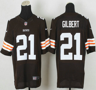 Nike Cleveland Browns #21 Justin Gilbert Brown Elite Jersey