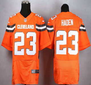 Nike Cleveland Browns #23 Joe Haden 2015 Orange Elite Jersey