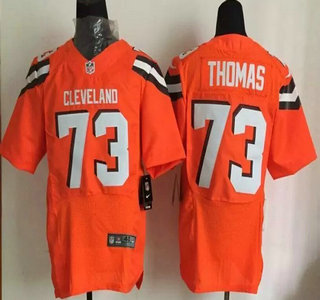 Nike Cleveland Browns #73 Joe Thomas 2015 Orange Elite Jersey