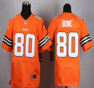 Nike Cleveland Browns #80 Dwayne Bowe Orange Elite Jersey