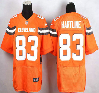Nike Cleveland Browns #83 Brian Hartline 2015 Orange Elite Jersey