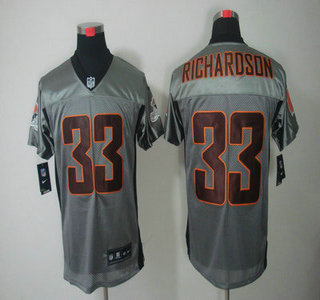 Nike Cleveland Browns 33 Trent Richardson Grey Shadow Jerseys 