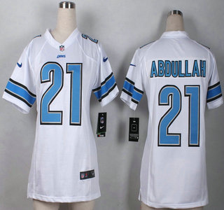 Nike Detroit Lions #21 Ameer Abdullah White Game Womens Jersey