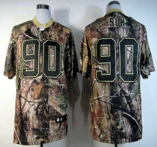 Nike Detroit Lions #90 Ndamukong Suh Camo Elite Jersey