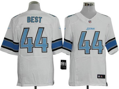 Nike Detroit Lions 44 Jahvid Best White 2012 Nike NFL Elite Jersey
