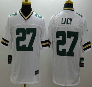 Nike Green Bay Packers #27 Eddie Lacy White Limited Jersey