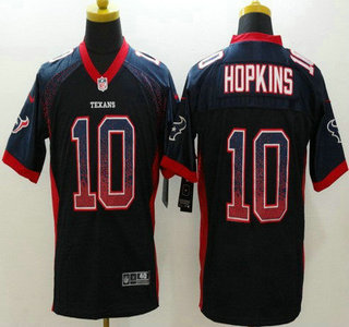 Nike Houston Texans #10 DeAndre Hopkins 2013 Drift Fashion Blue Elite Jersey