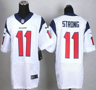 Nike Houston Texans #18 Jaelen Strong White Elite Jersey