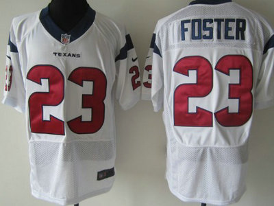 Nike Houston Texans 23 Arian Foster White 2012 Nike NFL Elite Jersey