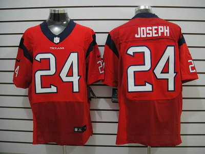Nike Houston Texans 24 Johnathan Joseph Red Elite Jersey
