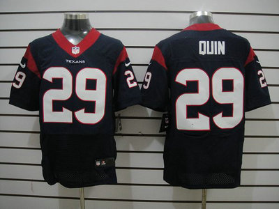 Nike Houston Texans 29 Glover Quin Blue Elite Jersey