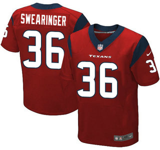 Nike Houston Texans #36 D.J. Swearinger Red Elite Jersey