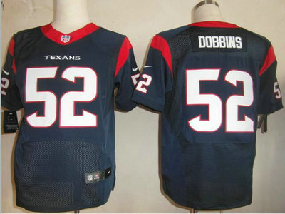 Nike Houston Texans 52 Tim Dobbins Blue Elite Jerseys