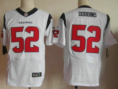Nike Houston Texans 52 Tim Dobbins White Elite Jerseys