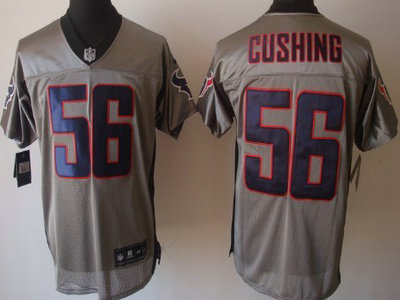 Nike Houston Texans 56 Brian Cushing Gray Elite Jersey