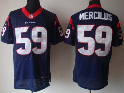 Nike Houston Texans 59 Whitney Mercilus Blue 2012 Nike NFL Elite Jersey