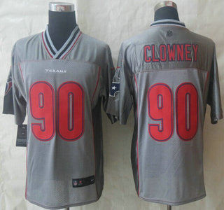 Nike Houston Texans #90 Jadeveon Clowney Grey Vapor Elite Jersey