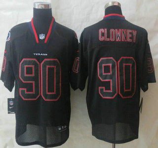 Nike Houston Texans #90 Jadeveon Clowney Lights Out Black Elite Jersey