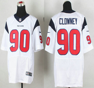 Nike Houston Texans #90 Jadeveon Clowney White Elite Jersey