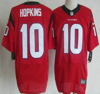 Nike Houston Texans 10 DeAndre Hopkins Red Elite Jersey