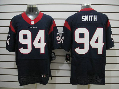 Nike Houston Texans 94 Antonio Smith Blue Elite Jerseys