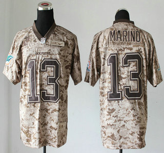 Nike Miami Dolphins #13 Dan Marino US.Mccuu 2013 Camo Elite Jersey